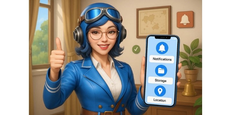 App Kubet yêu cầu cấp quyền cơ bản sau khi cài đặt để hoạt động mượt mà và hiển thị đầy đủ tính năng.