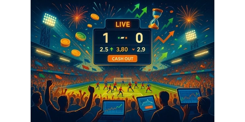 Tính năng cược trực tiếp và cash-out tại Kubet 77 giúp người chơi ứng biến linh hoạt theo diễn biến trận đấu.